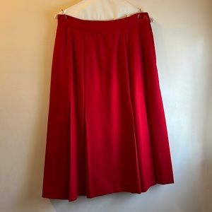 Harve Benard Red Midi Skirt